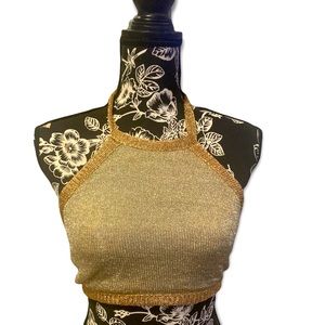 Bronze Metallic Halter top